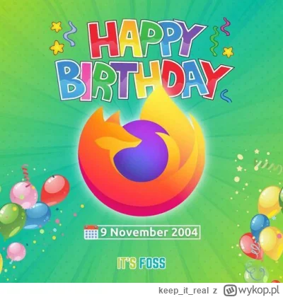 keepitreal - wczoraj minęło 19 lat od debiutu #firefox :) #linux #windows #macos