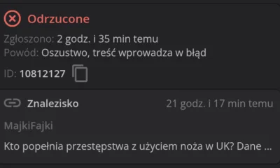McWozniak - Ej moderacja czemu odrzuciliście moje zgłoszenie gdzie poprawnie zaznacza...