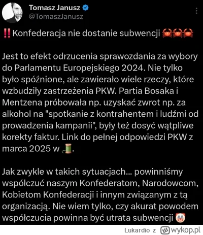 Lukardio - #putinkrecikorba #polskieonuce

#polska #4konserwy #konfederacja #polityka...