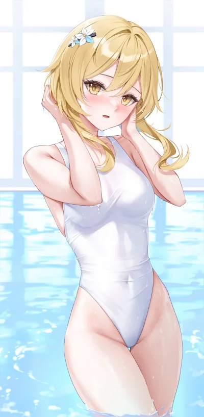 OttoFlick - #randomanimeshit #anime #swimsuit #genshinimpact #lumine #