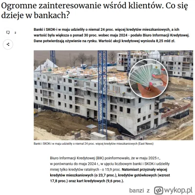 banzi - Jeżeli myślicie, że banki to nie jest już dobra inwestycja bo stopy będą spad...