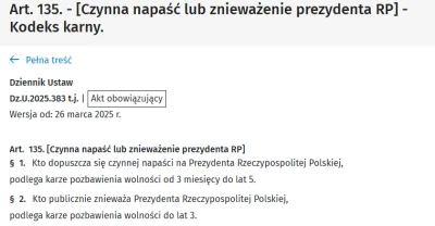 Lach__Anonim - @Kempes: proszę ochłonąć i dojrzeć do demokracji. Za znieważanie prezy...
