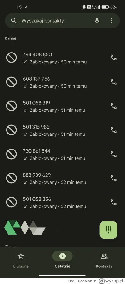 The_DiceMan - Upierdliwy call center próbował się dziś wielokrotnie kontaktować.

Odr...