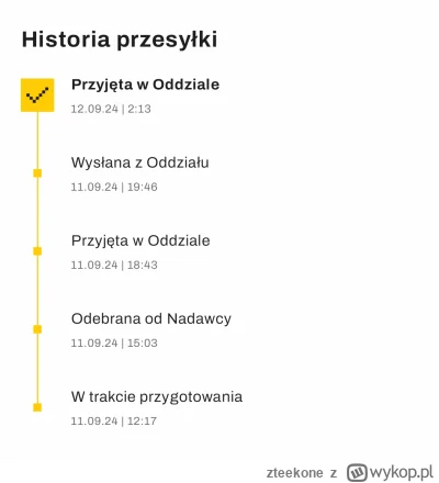 zteekone - Paczka mi chyba utknęła - wszystko inne doszło, a tutaj brak zmiany status...