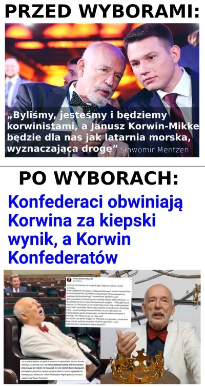 CrazyZdzich - Korwin nie zmienia poglądów, od samego początku swojej działalności pol...