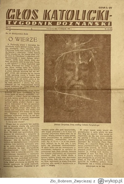 ZloBobremZwyciezaj - Jesteście ciekawi jak wygląda katolicka gazeta z 1954r? 
 Znalaz...