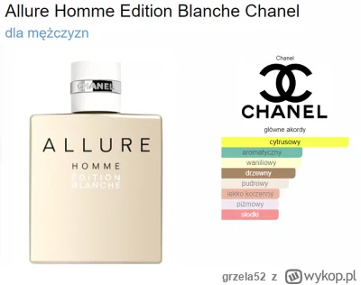 grzela52 - Zapraszam po mililitry z ekspresową wysyłką:

1. Chanel Allure Homme Blanc...