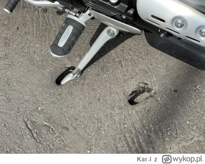 Kar-l - Wystarczyło 10min żeby zrobić taką dziurę 

#motocykle