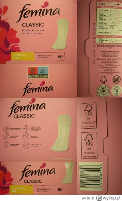 wkto - #listaproduktow
#wkladki classic normal 60-pak femina #biedronka #wkladkiclass...