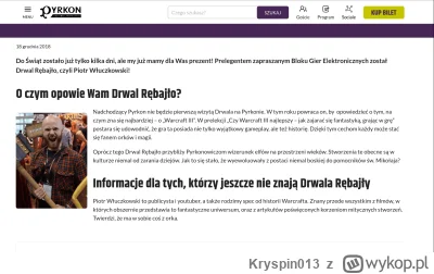 Kryspin013 - O kurdę, Pyrkon musi szykować się na pozew

#kiszak #drwalrebajlo #bekaz...