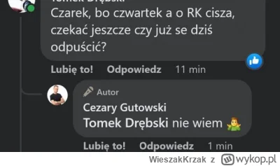 WieszakKrzak - Gutowski na vlogu - będzie w czwartek info o ogłoszeniu z RK/Orlenem
G...