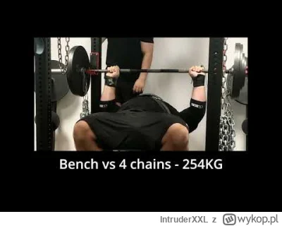 IntruderXXL - Dobra dzisiaj Max effort upper, Paused Bench vs 4chains - 254kg x 1 (19...