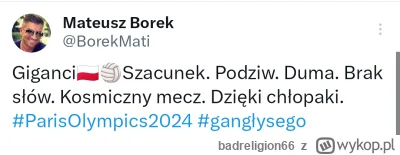 badreligion66 - #paryz2024 Chyba nie można nic bardziej po Borkowemu napisać w tym mo...