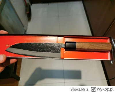 ShpxLbh - W końcu dorwałem upragniony japoński nóż na stali węglowej Aogami Super Blu...