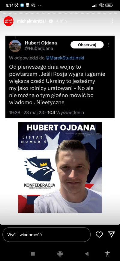 szurszur - >a jeden przypadek prorosyjskiego rolnika 

@giorgioflojdini: Jeden?  Nie ...