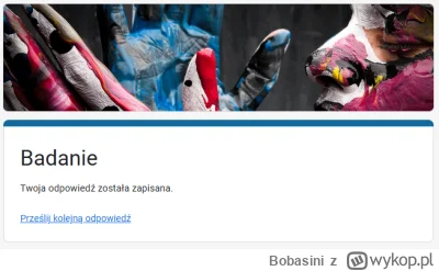 Bobasini - @Bobasini: a to już screen z potwierdzeniem przesłania odpowiedzi
