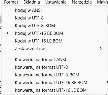 workworkwork - Mordeczki, które z tych oznaczeń znaczy UTF-8 bez BOM?