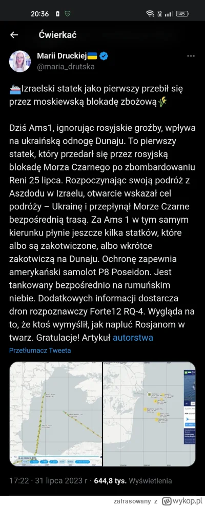 zafrasowany - Czyżby kacapi obs®ali nachy? Izraelski statek transportowy mimo ostrzeż...