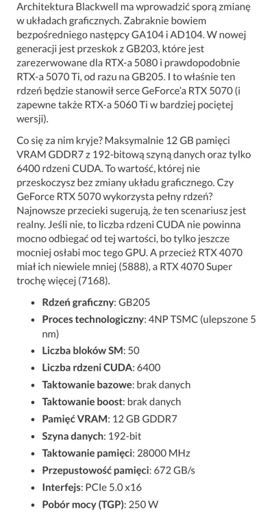 MePix - @Erravi: No i szybki research i miałem rację 
5070 jest porównywalny do 4070,...