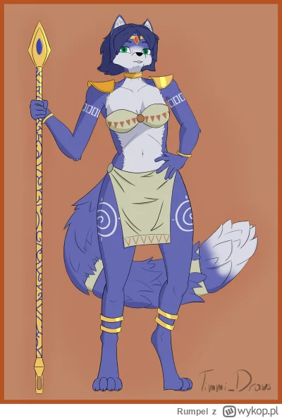 Rumpel - Pewna słynna, niebieska lisica - mój wkład w KRaM.
#furry #rysujzwykopem #tw...