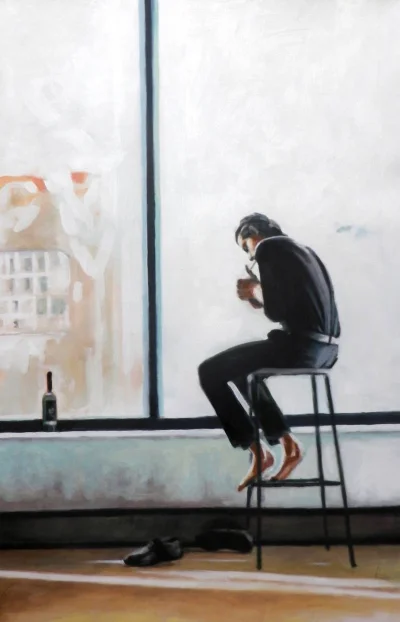 GARN - #sztuka #art #malarstwo #obrazy autor: Thomas Saliot | The Loner | 110 x 75 cm...