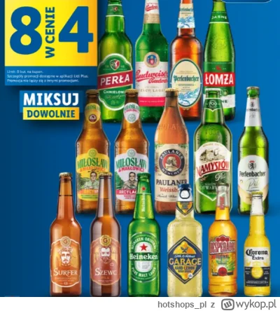 hotshops_pl - Promocja na piwa w Lidlu 8 w cenie 4 od środy 29.05
https://hotshops.pl...