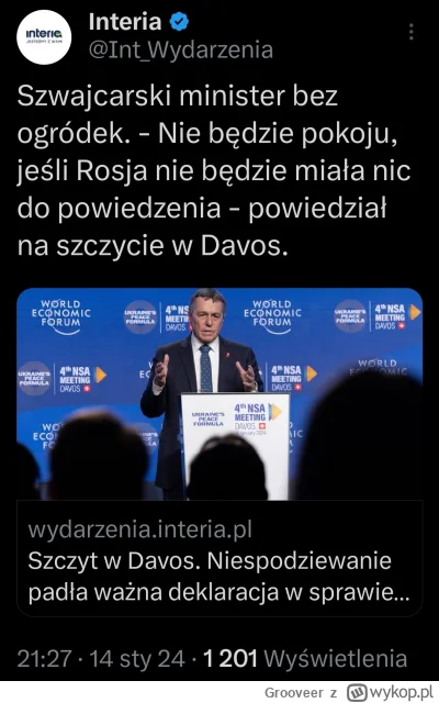 Grooveer - Głos rozsądku
https://wydarzenia.interia.pl/raport-ukraina-rosja/news-szcz...