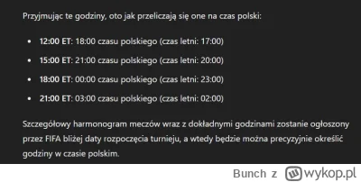 Bunch - 3 kraje... różne strefy czasowe. Bardzo późno będą mecze na MŚ2026

#mecz #pi...