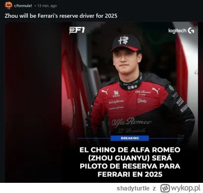 shadyturtle - #f1 To w końcu Artur, czy Zhou? Kto jest k---a synem kogo?