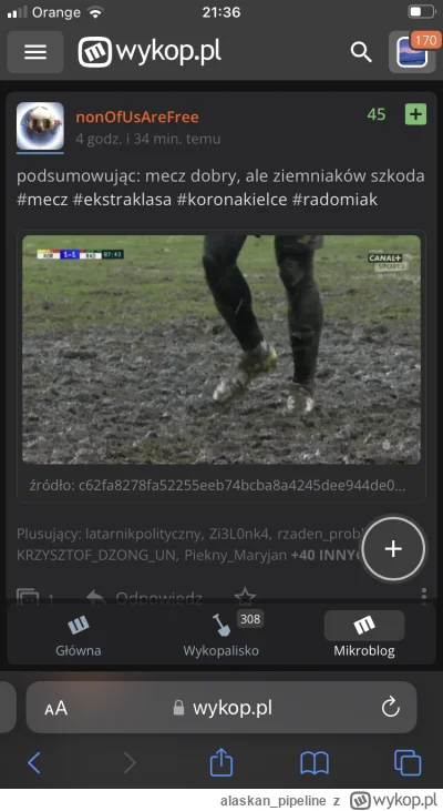 alaskan_pipeline - @ufoLatajace: lepsze kartoflisko za trybuną niż pomiędzy xD