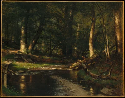 Loskamilos1 - Leśny potok, Worthington Whittredge, obraz z roku  1886.

#necrobook #s...