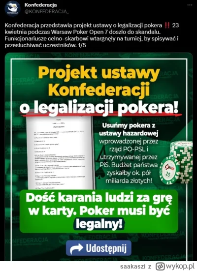 saakaszi - Tego właśnie potrzebowaliśmy, projekt ustawy o legalizacji pokera XD 
Jak ...