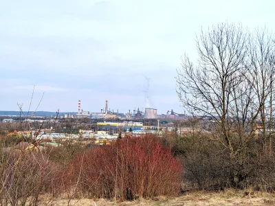 sylwke3100 - Widok na Hutę Katowice ( ArcelorMittal Poland) w Dąbrowie Górniczej z ok...