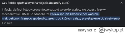 Instynkt - Ale o co ta dyskusja skoro Polska nie spełnia żadnych warunków i nie spełn...