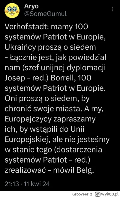 Grooveer - #ukraina #wojna #rosja #polityka #ue #europa