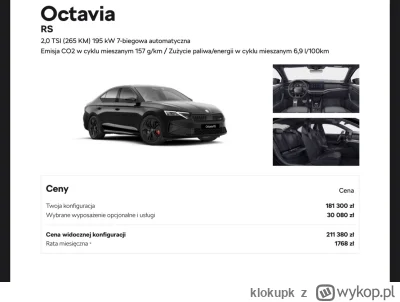 klokupk - #octaviars #octavia #skoda #samochody #motoryzacja 

Chce wziąć nową octavi...
