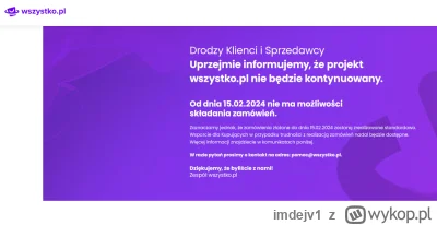 imdejv1 - No i po temacie, jednak rezygnują już.

#aukcje #wszytkopl #it