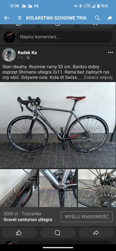 johnymielony69 - Pedalarze, warto brać w tej cenie?
#kolarstwo #szosa #rower