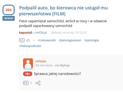 macz - @uciuuu: Przepraszam panie zawsze na temat. Znalazłeś już jakieś inne narodowo...