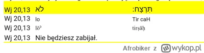 Afrobiker - @danni12 w oryginale brzmi:

- Nie będziesz zabijał.

Faktycznie diametra...