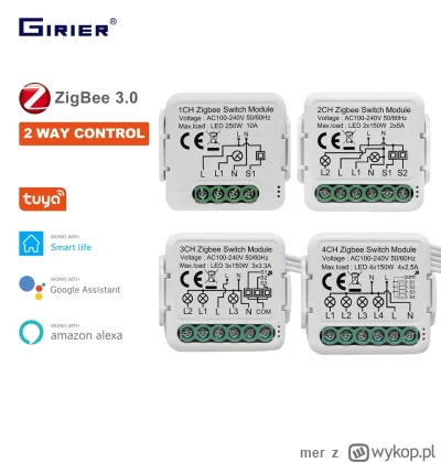 mer - Kupiłem moduły pod puszkowe do oświetlenia na zigbee jak na zdjęciu niżej i mam...