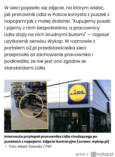dr3vil - Gdzie jest ten typ od wpisu , że pracownik Lidla na puszkach stał? Odznaka f...