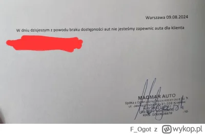 F_Ogot - Część 1. Jak wypożyczalnia zrobiła mnie w uja i czy uda się odzyskać kasę?

...