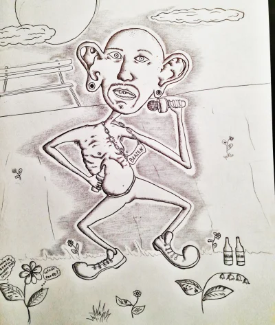 Kceciefejmu2024 - @Scybulko: Hmmmm rysowałem już makaka rapującego przed kleszczami.