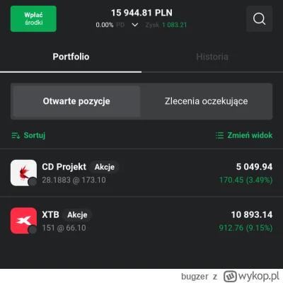 bugzer - Proszę ocenę portfela młodego niedoświadczonego inwestora. Do tego 10k w obl...