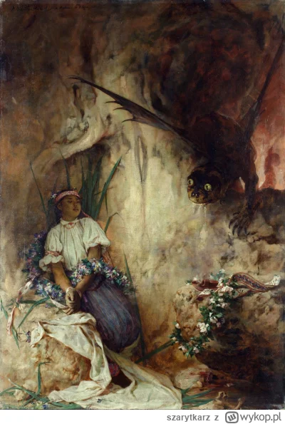 szarytkarz - "Smok podwawelski" (1884)
Witold Pruszkowski

#obrazy #malarstwo #art #s...