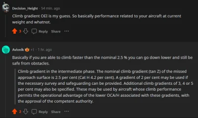 Naproksen - @Uddhx: na reddicie mówią, że chodzi o climb gradient przy miss approach ...