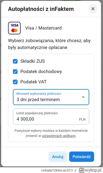 cebula12klocuch13 - @kaczoor: jest możliwość płacenia przelewem, blik oraz właśnie ka...