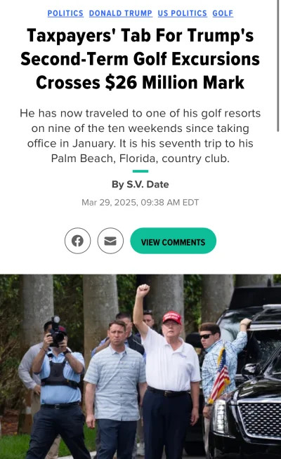 czerwonykomuch - Dla pomarańczowego jest 26 milionów na grę w golfa, a dla Johna, któ...