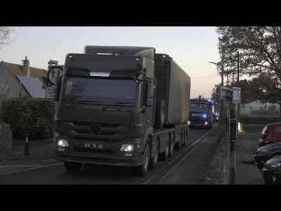 Sylwester_Zwalon - Nuclear convoy passes through an English village  #uk